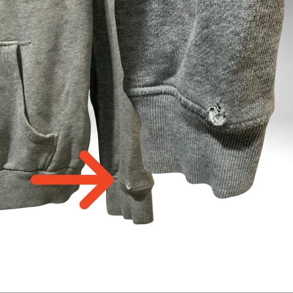 Levi’s Strauss distressed Grey Pullover Hoodie, Sweat Shirt - Picture 9 of 16